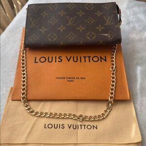Authentic Louis Vuitton Monogram Bucket GM Accessories Pouchette